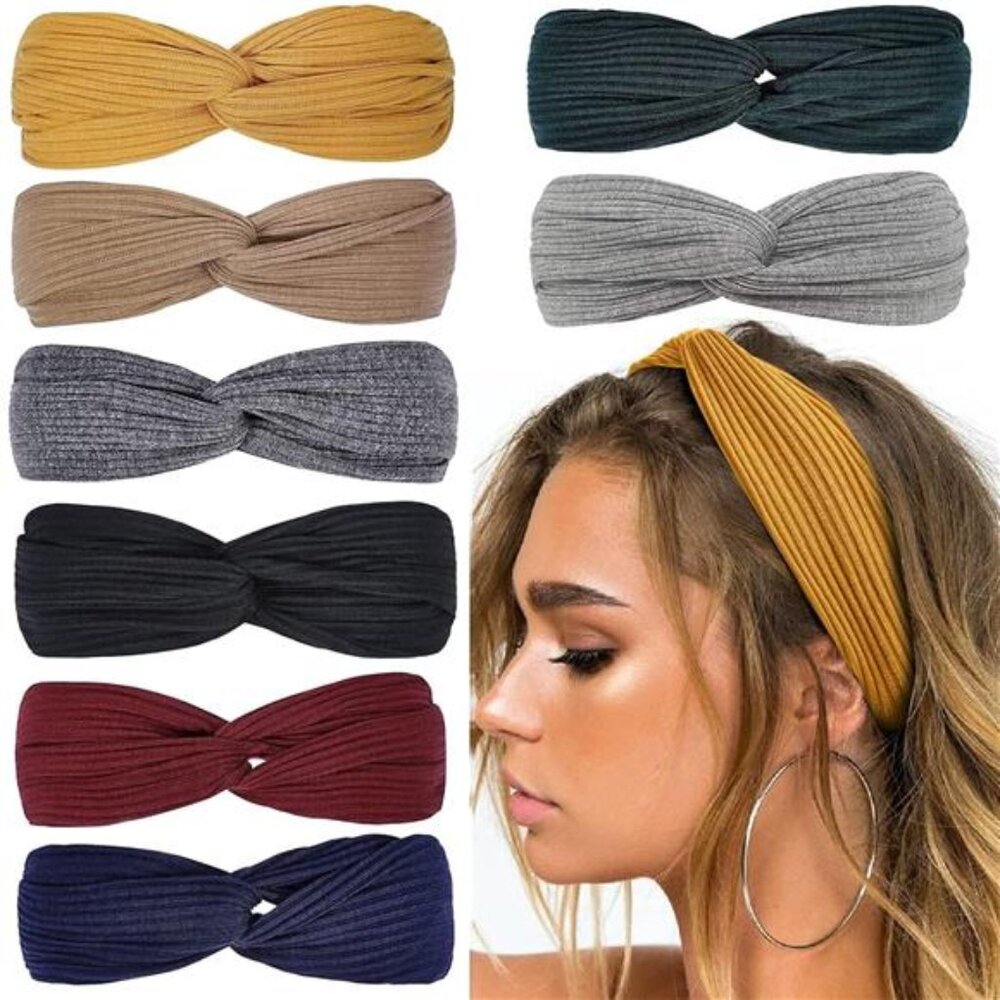 Women's Headbands Twist Knotted Head Bands Boho Stretchy Hair Bands Accessories‎